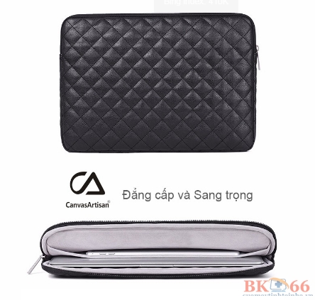 Túi chống sốc Macbook Laptop caro da -1
